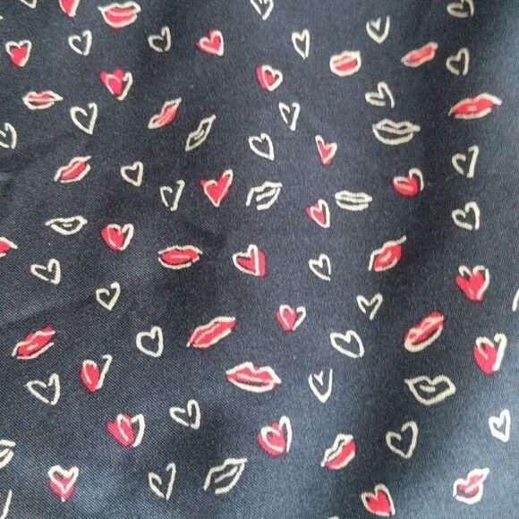 Beach Lunch Lounge Alana Heart and Kiss print button down- long sleeve top - Picture 11 of 14